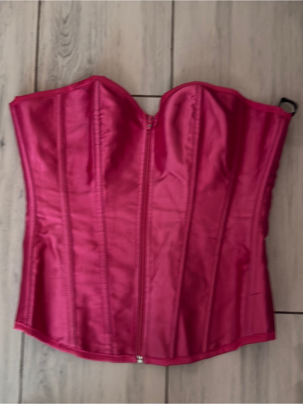 Bonitaz Hot Pink Satin lace Up Boned Vintage Y2K Corset | Rave Wear| Small